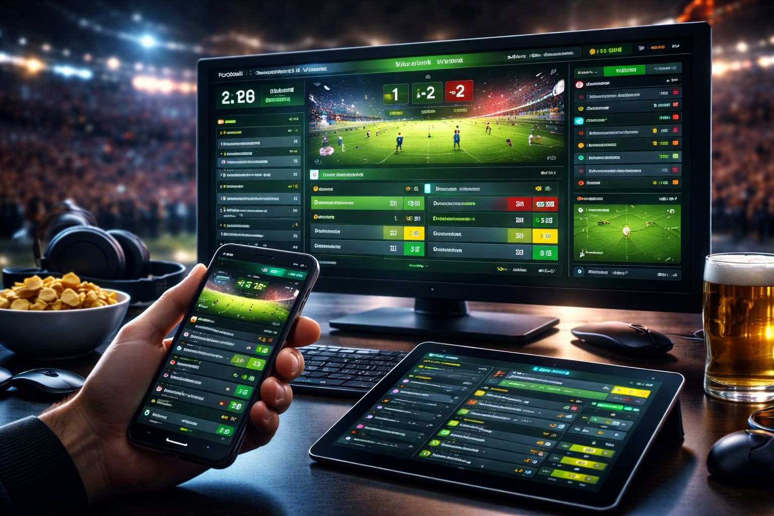 Pantalla de apuestas en vivo Eluck durante un evento deportivo activo